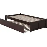 Concord Twin XL Bed with Footboard & Twin Extra Long Trundle in Espresso