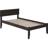 Orlando Twin XL Bed with Open Footboard in Espresso
