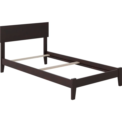 Orlando Twin XL Bed with Open Footboard & Turbo Charger in Espresso