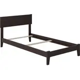 Orlando Twin Bed with Open Footboard & Turbo Charger in Espresso