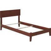 Orlando Twin Bed with Open Footboard & Turbo Charger in Walnut