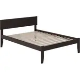 Orlando Full Bed with Open Foot Rail in Espresso