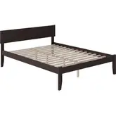 Orlando Queen Bed with Open Foot Rail in Espresso