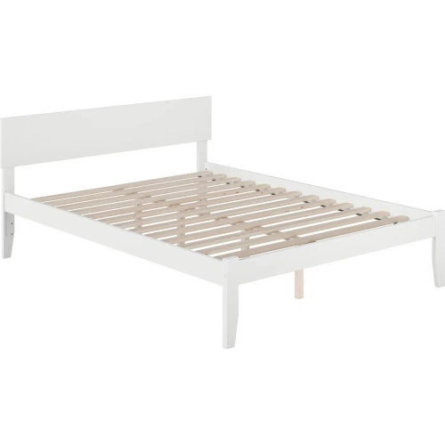 Orlando Queen Bed with Open Foot Rail in White