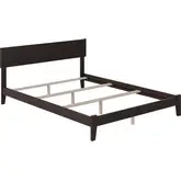 Orlando Queen Bed with Open Footboard & Turbo Charger in Espresso
