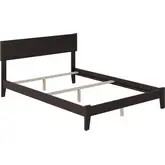Orlando King Bed with Open Footboard & Turbo Charger in Espresso