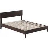 Aria Full Low Profile Platform Bed with USB in Espresso Finish Wood