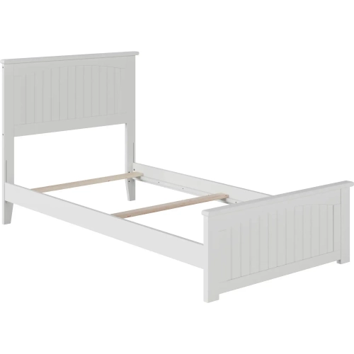 Nantucket Twin XL Bed with Matching Footboard in White
