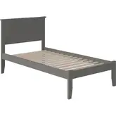 Nantucket Twin Platform Bed with Open Footboard in Atlantic Grey