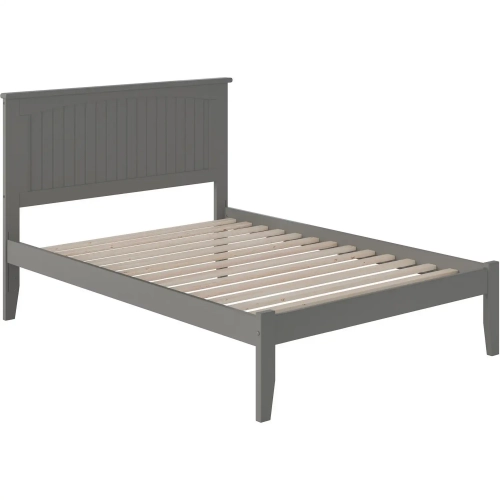 Nantucket Full Platform Bed with Open Footboard in Atlantic Grey