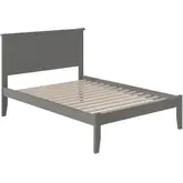 Nantucket Full Platform Bed with Open Footboard in Atlantic Grey