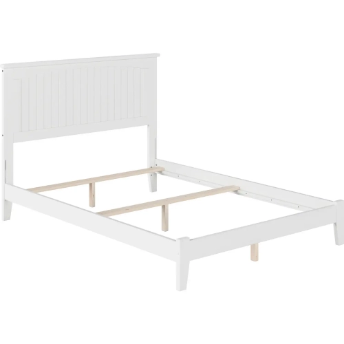Nantucket Full Bed with Open Footboard & Turbo Charger in White
