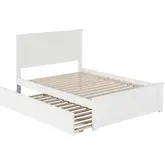 Nantucket Full Bed with Matching Footboard & Urban Trundle Bed in White