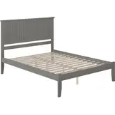 Nantucket Queen Platform Bed with Open Footboard in Atlantic Grey