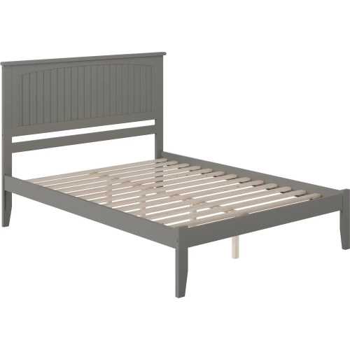 Nantucket King Platform Bed with Open Footboard in Atlantic Grey