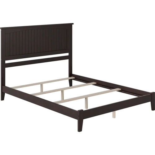 Nantucket King Bed with Open Footboard & Turbo Charger in Espresso