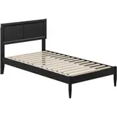 Ellarie Twin Platform Bed in Black Finish Wood