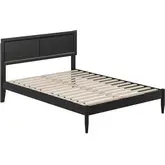 Ellarie Full Platform Bed in Black Finish Wood