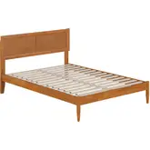 Ellarie Full Platform Bed in Light Toffee Finish Wood