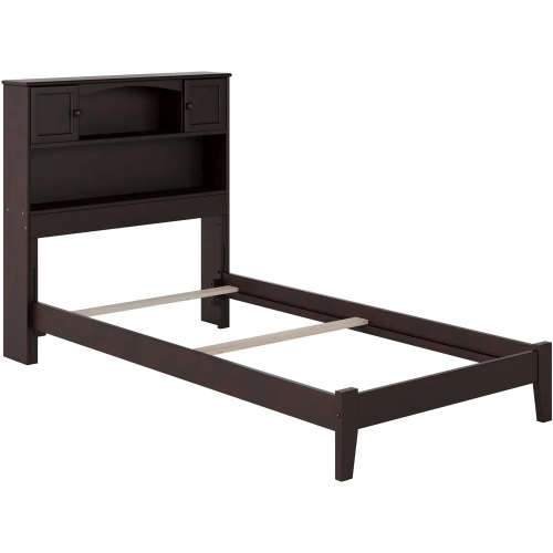 Newport Twin XL Bed with Open Footboard & Turbo Charger in Espresso