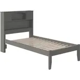Newport Twin Platform Bed with Open Footboard in Atlantic Grey