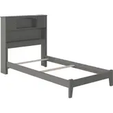 Newport Twin Traditional Bed in Atlantic Grey