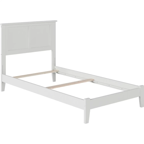 Madison Twin Foundation Bed in White Wood