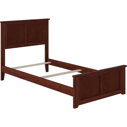 Madison Twin Foundation Bed with Footboard in Walnut Wood