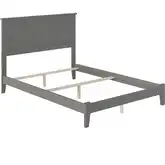 Madison Full Foundation Bed in Grey Wood