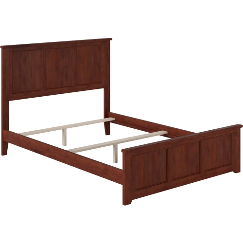 Madison Full Foundation Bed with Footboard in Walnut Wood