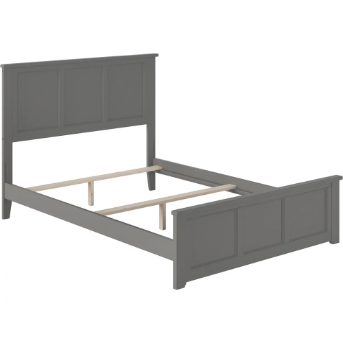 Madison Full Foundation Bed with Footboard in Grey Wood