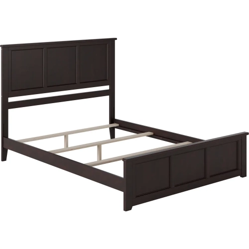 Madison Queen Foundation Bed with Footboard in Espresso Wood