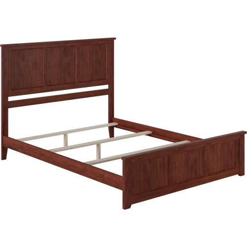 Madison Queen Foundation Bed with Footboard in Walnut Wood