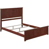 Madison Queen Foundation Bed with Footboard in Walnut Wood