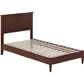 Charlotte Twin Low Profile Platform Bed in Walnut