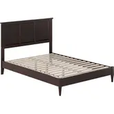 Charlotte Full Low Profile Platform Bed in Espresso Wood
