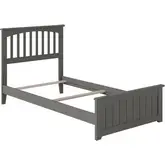 Mission Twin XL Bed with Matching Footboard in Atlantic Grey