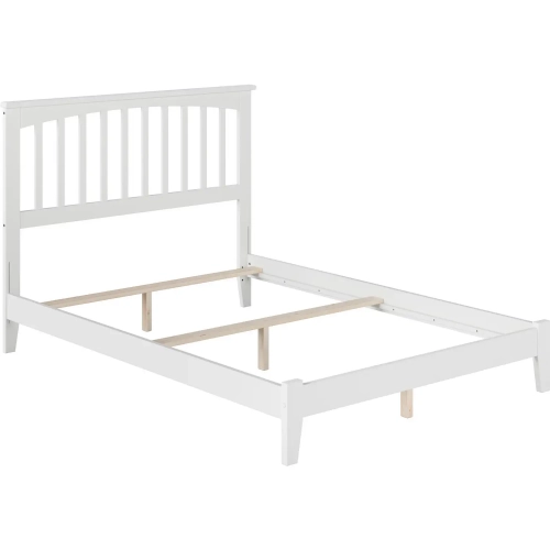 Mission Full Foundation Bed in White Wood
