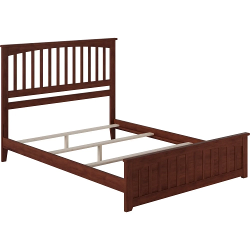 Mission Queen Bed with Matching Footboard in Walnut