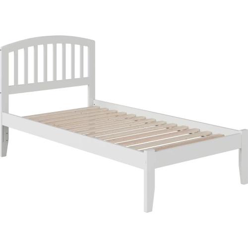 Richmond Twin Platform Bed in White Wood