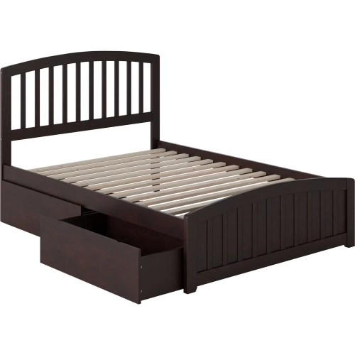 Richmond Full Bed with Matching Footboard & 2 Urban Bed Drawers in Espresso
