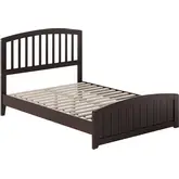 Quincy Full Low Profile Platform bed with USB & Matching Footboard in Espresso Finish