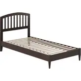 Quincy Twin XL Low Profile Platform Bed in Espresso Wood