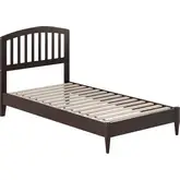 Quincy Twin Low Profile Platform Bed in Espresso Wood