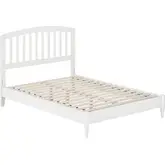 Quincy Full Low Profile Platform Bed in White Wood