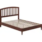 Quincy Full Low Profile Platform Bed in Walnut Wood