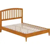 Quincy Full Low Profile Platform Bed in Toffee Wood