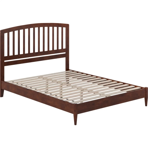 Quincy Queen Low Profile Platform Bed in Walnut Wood