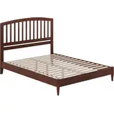Quincy Queen Low Profile Platform Bed in Walnut Wood