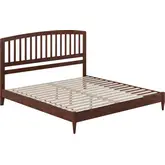 Quincy King Low Profile Platform Bed in Walnut Wood